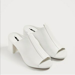 White Zara Mules